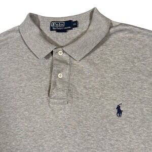 Polo Ralph Lauren Polo Shirt Mens XL Gray Short Sleeve Embroidered Pony